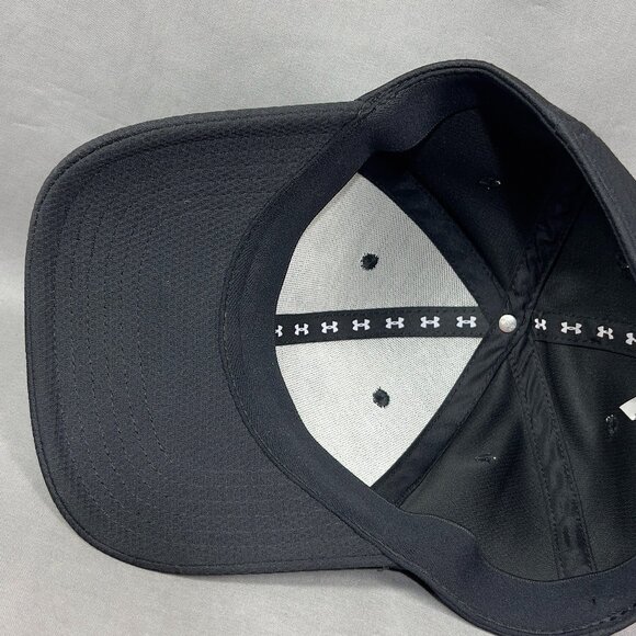 Under Armour Stretch MD/LG Hat Black Mesh Baseball Performance Golf Tennis Mens - Picture 12 of 13
